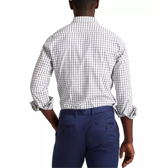 Bonobos NWT Slim Fit Long Sleeve Button-Front Tech Shirt Blue Horden Check - Picture 4 of 6